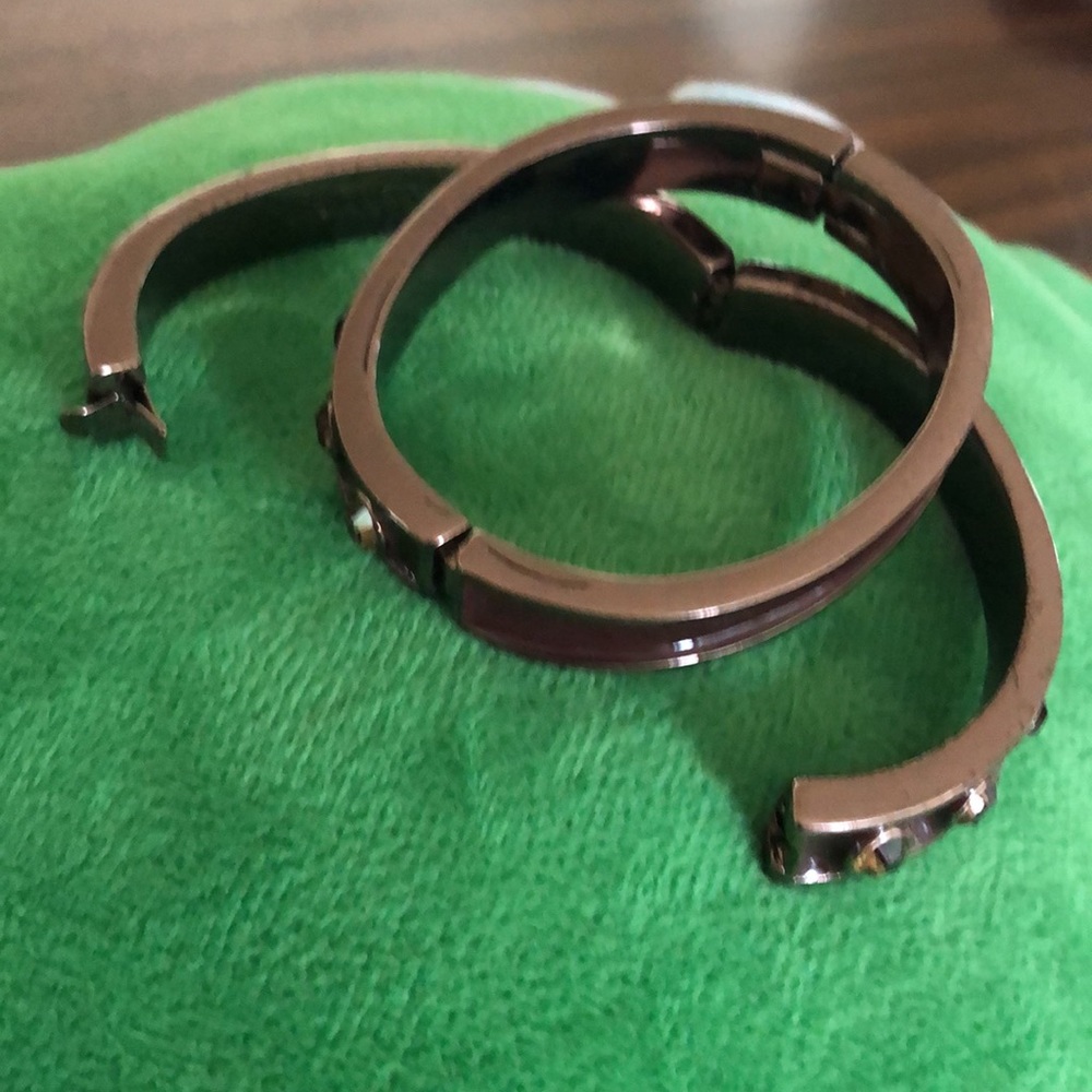 Vintage rare Givenchy crystal enamel bangle bracelets - Picture 9 of 14